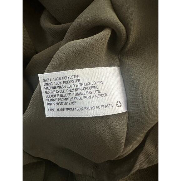 Prologue Sleeveless Shift Dress Olive Green Minimalist Midi – Women’s L - Picture 4 of 5